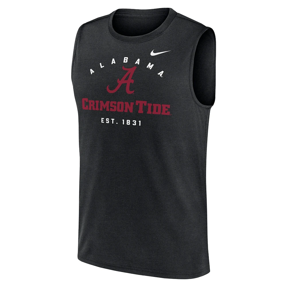 Débardeur Nike noir Alabama Crimson Tide Primetime Legend Mascot Lock Up Performance Muscle pour homme