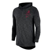 Men's Nike Black Alabama Crimson Tide Slub Performance Long Sleeve Hoodie T-Shirt