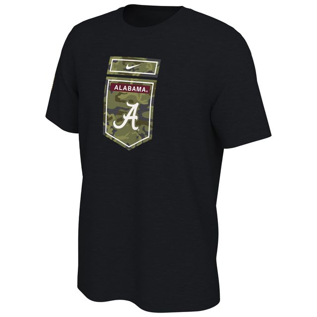 T-shirt Nike Alabama Crimson Tide Veterans Camo noir pour homme