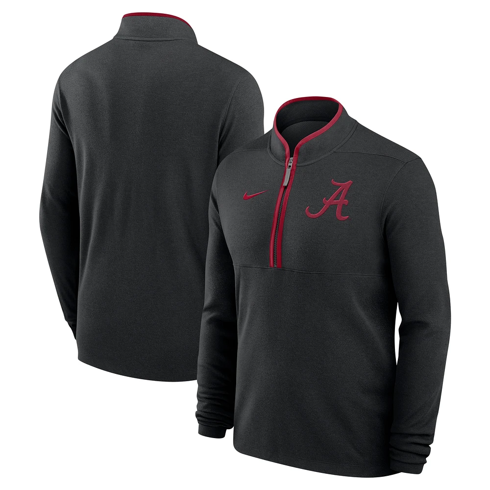 Haut Nike noir Alabama Crimson Tide Victory Performance à demi-zip pour homme