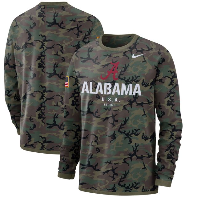 T-shirt à manches longues Nike Camo Alabama Crimson Tide pour homme