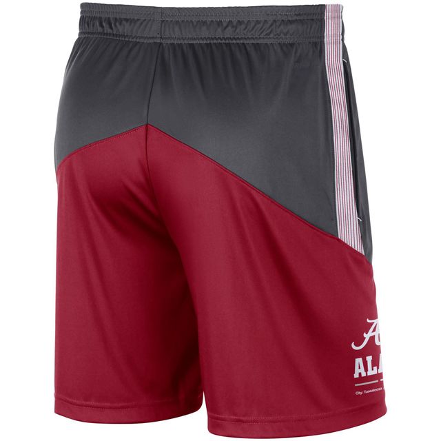 Short en tricot Nike Alabama Crimson Tide Team Performance pour homme, charbon/cramoisi