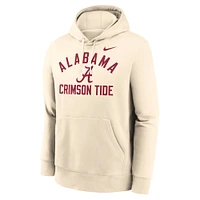 Men's Nike Cream Alabama Crimson Tide Arch Logo Pullover Hoodie