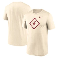 T-shirt Nike pour homme avec logo de l'équipe baseball Alabama Crimson Tide Legend Performance
