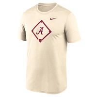 T-shirt Nike pour homme avec logo de l'équipe baseball Alabama Crimson Tide Legend Performance