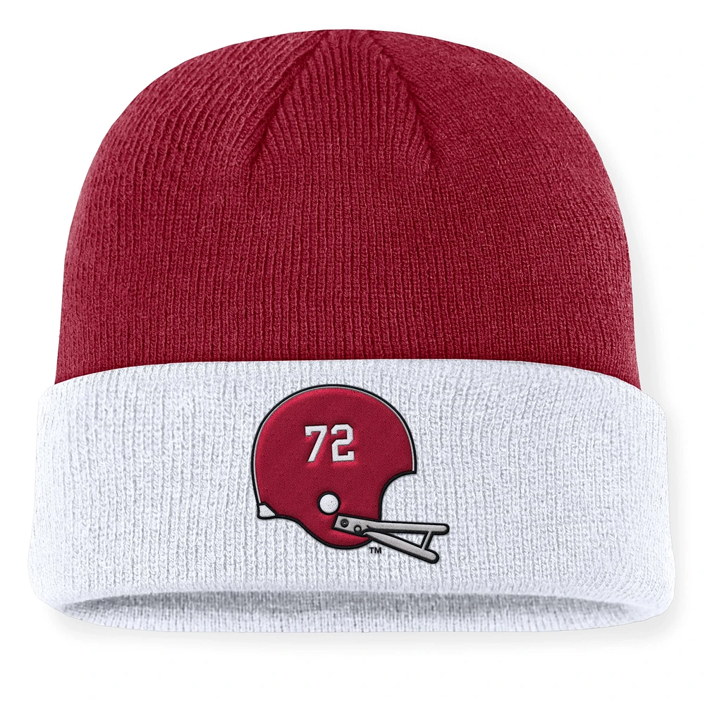 Bonnet en tricot à revers Nike Crimson/White Alabama Crimson Tide Legacy Terra pour homme