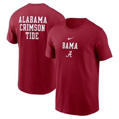 Men's Nike Crimson Alabama Tide 2-Hit Stacked T-Shirt