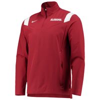 Men's Nike Crimson Alabama Tide 2021 Team Coach Quarter-Zip Jacket