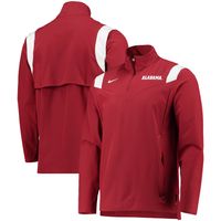 Men's Nike Crimson Alabama Tide 2021 Team Coach Quarter-Zip Jacket