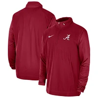 Men's Nike Crimson Alabama Tide 2023 Coach Half-Zip Hooded Jacket