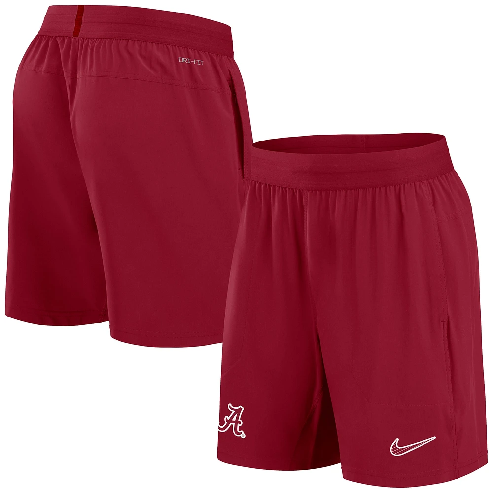 Short Nike Crimson Alabama Tide 2024 Sideline Performance pour homme