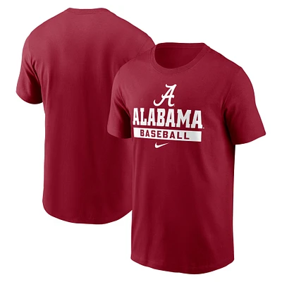 T-shirt de baseball Nike Crimson Alabama Tide pour hommes