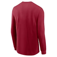 Men's Nike  Crimson Alabama Tide Basketball Icon Two-Hit Long Sleeve T-Shirt