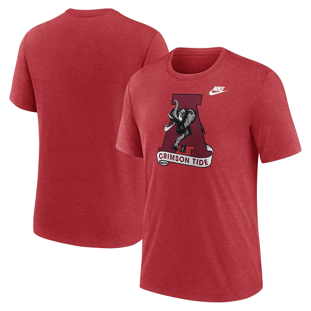 Men's Nike Crimson Alabama Tide Blitz Legacy Primary Tri-Blend T-Shirt