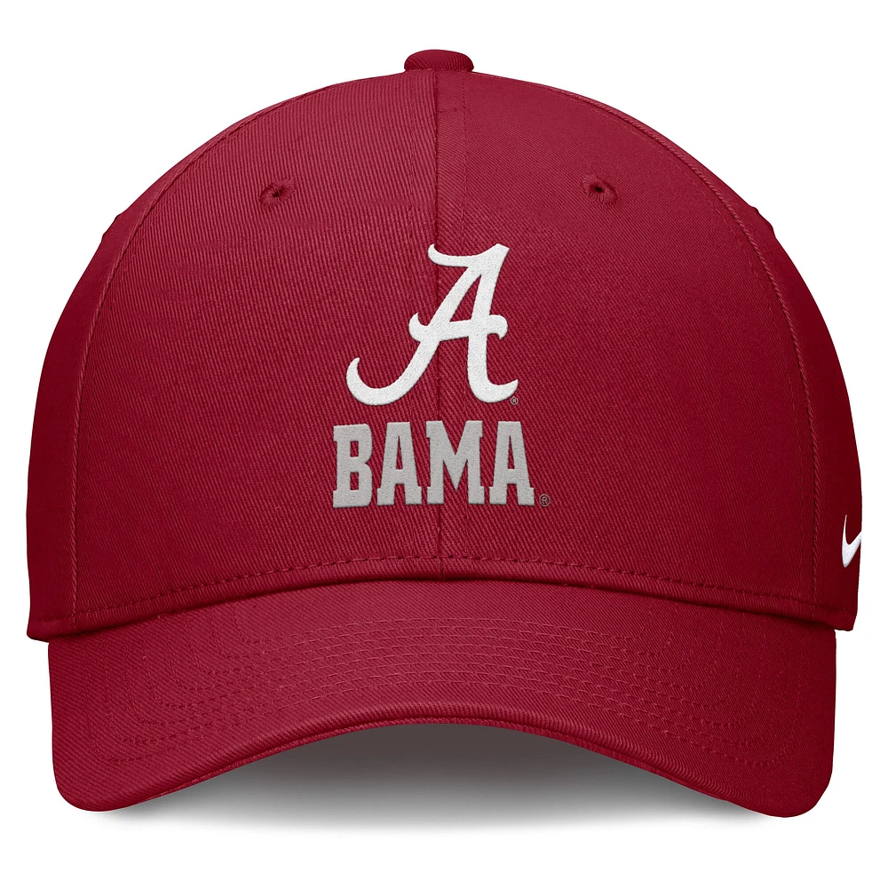 Casquette ajustable Nike Crimson Alabama Crimson Tide Campus Club pour homme