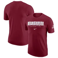 T-shirt Nike Crimson Alabama Tide Campus Gametime pour homme