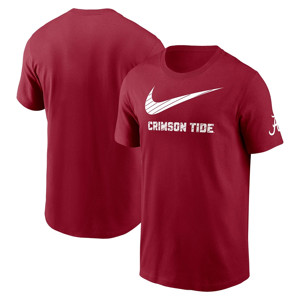 T-shirt Nike Crimson Alabama Tide Campus Mascot pour homme