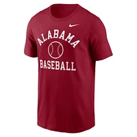 T-shirt de baseball Nike Crimson Alabama Tide Essential pour homme