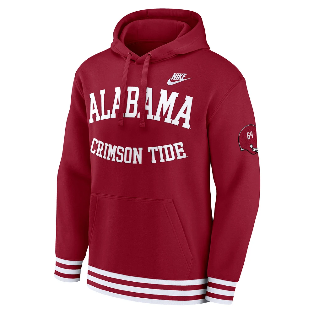 Men's Nike Crimson Alabama Tide Legacy Retro Pullover Hoodie