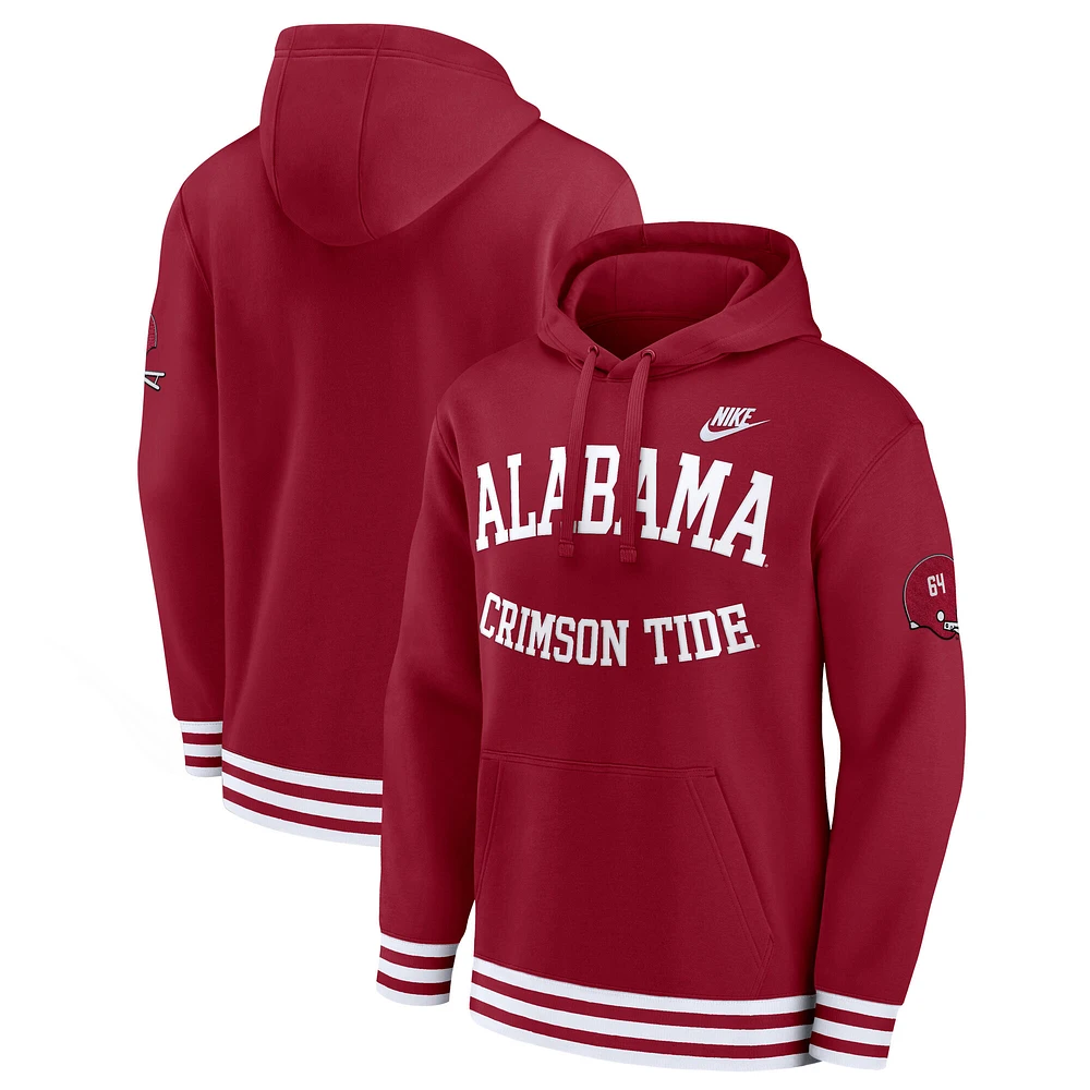 Men's Nike Crimson Alabama Tide Legacy Retro Pullover Hoodie