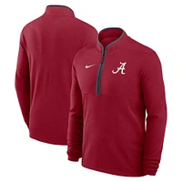 Pull Nike Crimson Alabama Tide léger Victory Performance à demi-zip pour homme