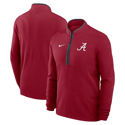 Pull Nike Crimson Alabama Tide léger Victory Performance à demi-zip pour homme