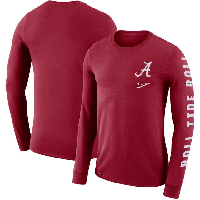 T-shirt à manches longues Nike Crimson Alabama Tide Local Mantra Performance pour homme