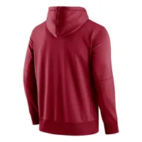 Nike Crimson Alabama Tide Logo Stack Performance Sweat à capuche entièrement zippé pour homme