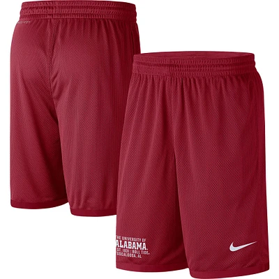 Nike Crimson Alabama Tide Performance Short en maille pour homme