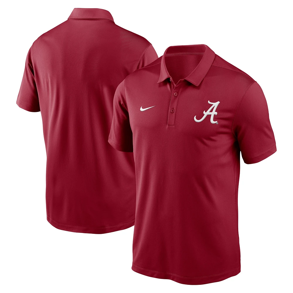 Polo Nike Crimson Alabama Tide Primetime Franchise Performance pour homme