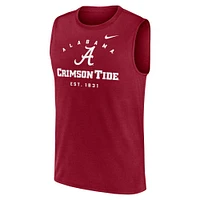 Débardeur Nike Crimson Alabama Tide Primetime Legend Mascot Lock Up Performance Muscle pour homme