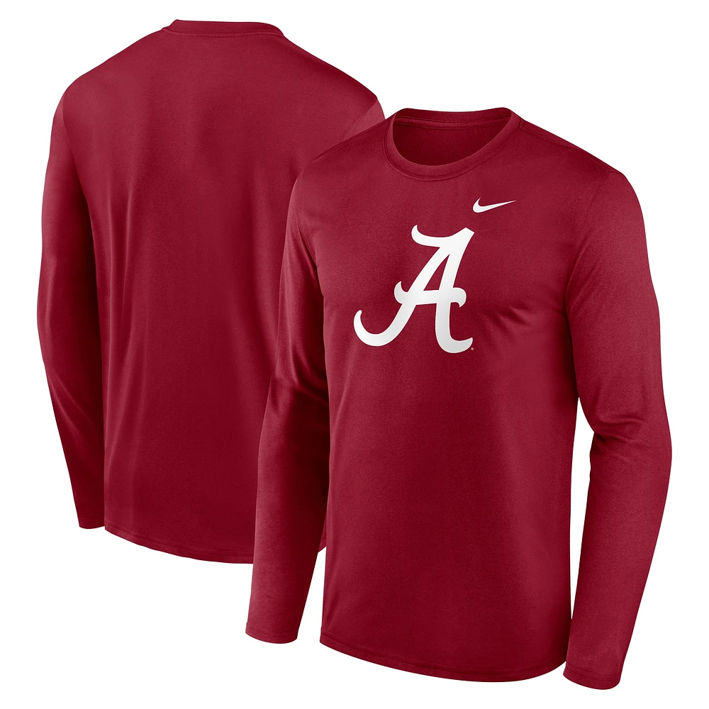 T-shirt à manches longues Nike Crimson Alabama Tide Primetime Primary Legend pour homme