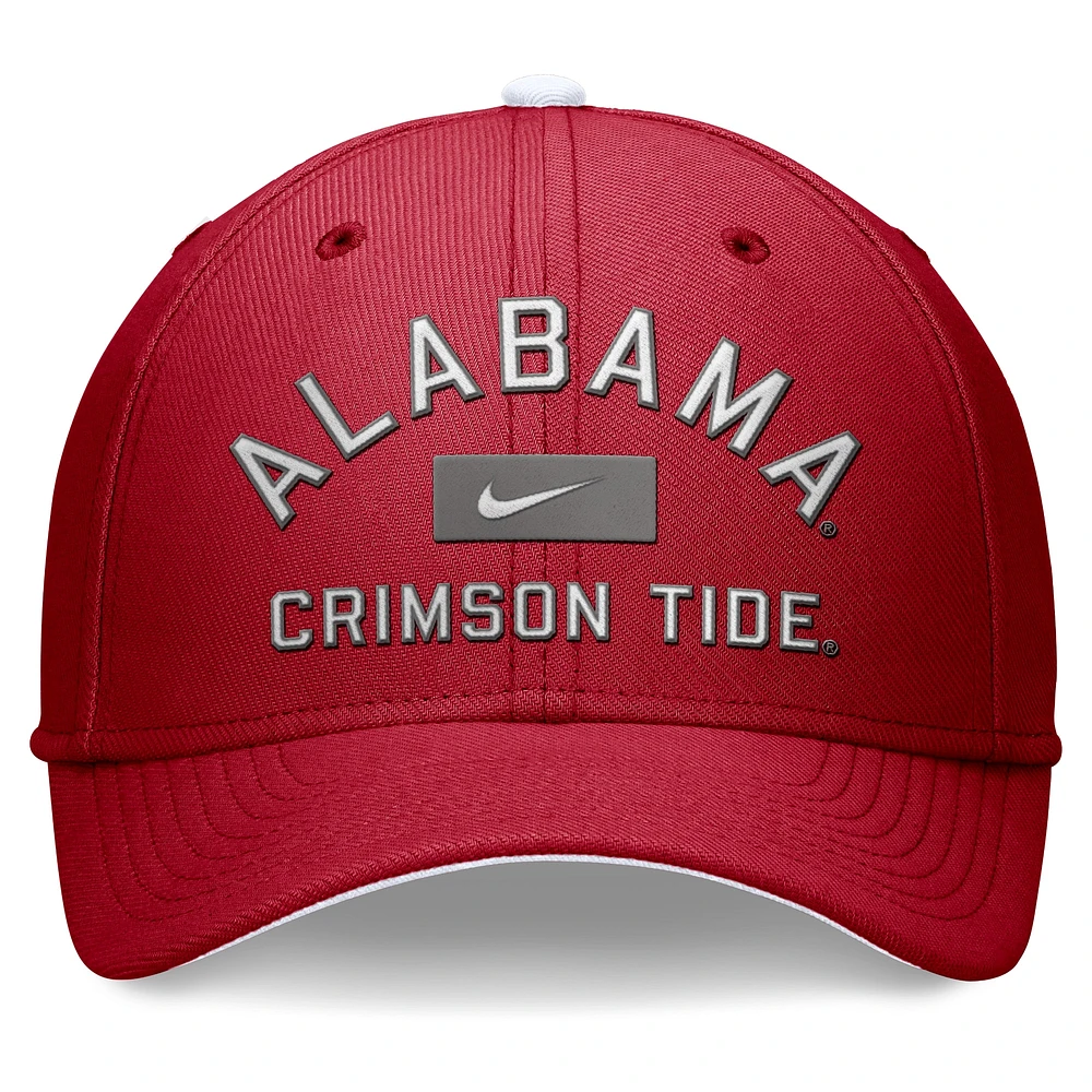 Casquette Nike Crimson Alabama Tide Primetime Rise Swoosh Flex pour homme