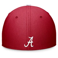 Casquette Nike Crimson Alabama Tide Primetime Rise Swoosh Flex pour homme