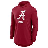 Men's Nike Crimson Alabama Tide Primetime Tri-Blend Performance Long Sleeve Hoodie T-Shirt