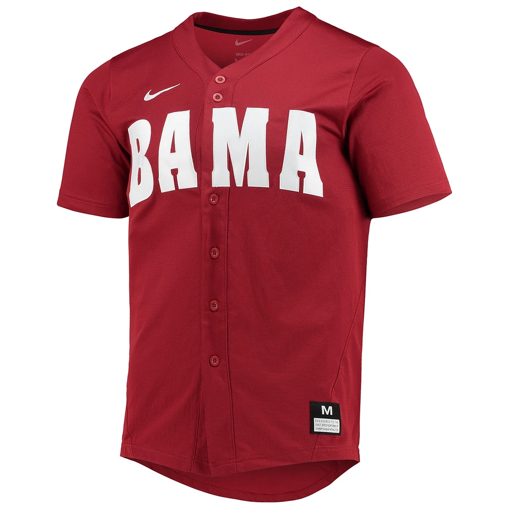 Maillot de baseball réplique Nike Crimson Alabama Tide pour homme