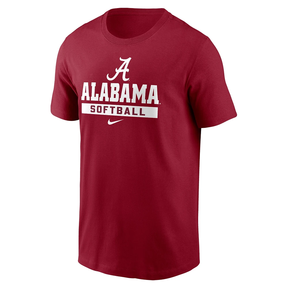 Men's Nike Crimson Alabama Tide Softball T-Shirt