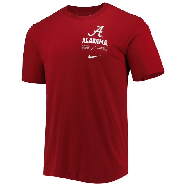 T-shirt Nike Crimson Alabama Tide Team Practice Performance pour homme