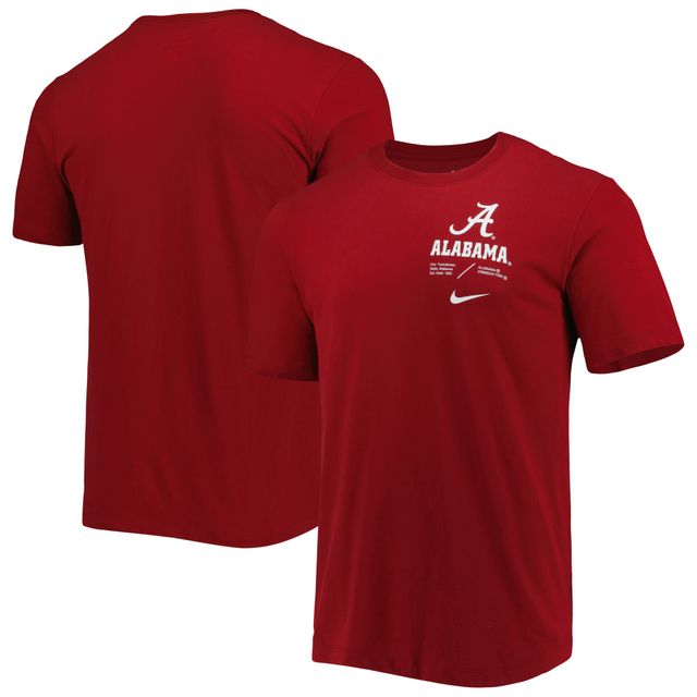 T-shirt Nike Crimson Alabama Tide Team Practice Performance pour homme