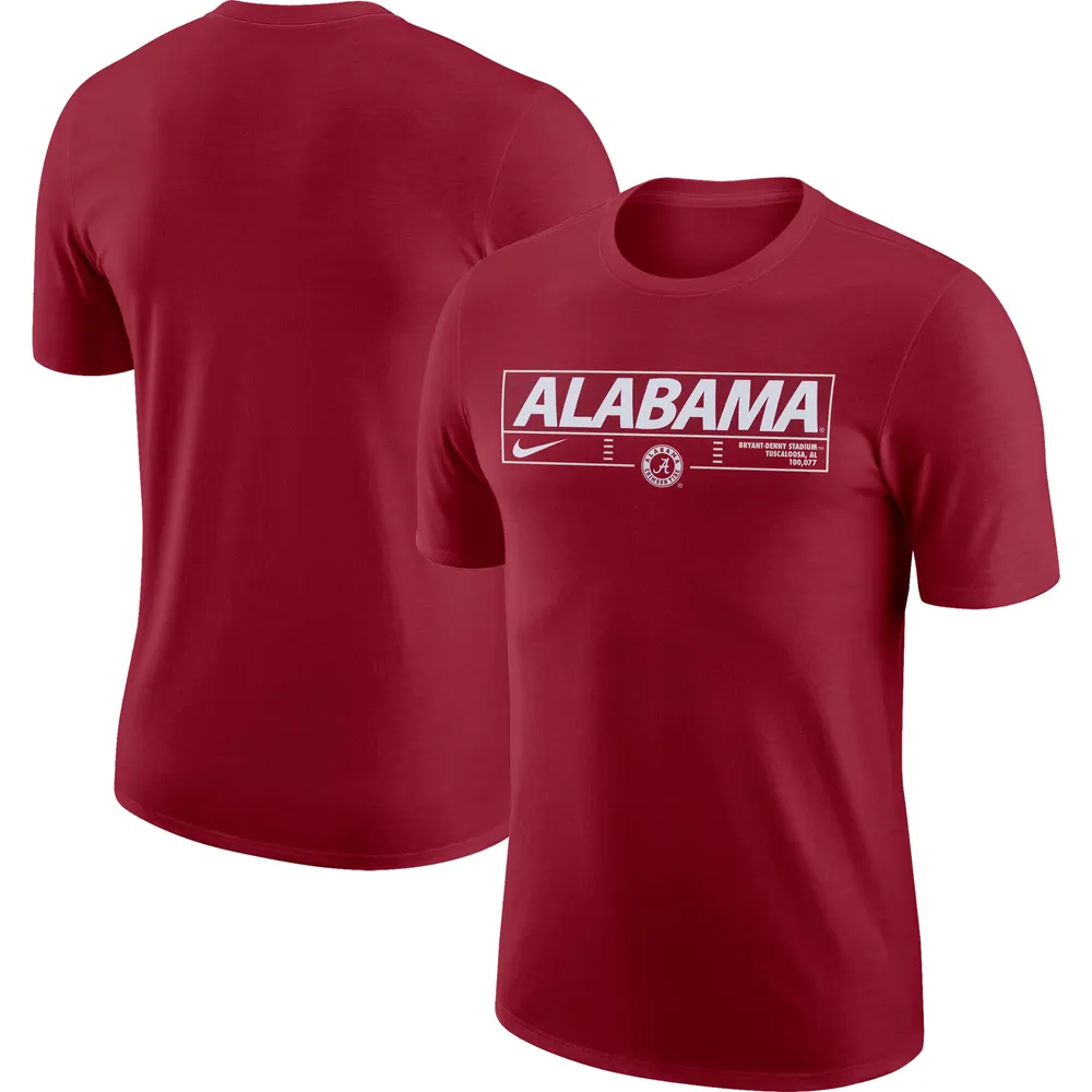 T-shirt Nike Crimson Alabama Tide Wordmark Stadium pour homme