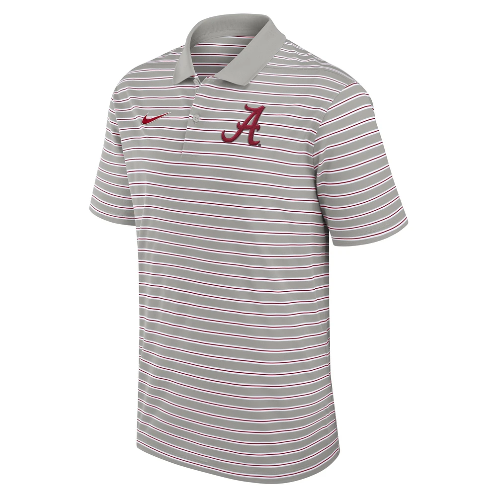 Men's Nike Crimson/White Alabama Crimson Tide Primetime Victory Striped Performance Polo