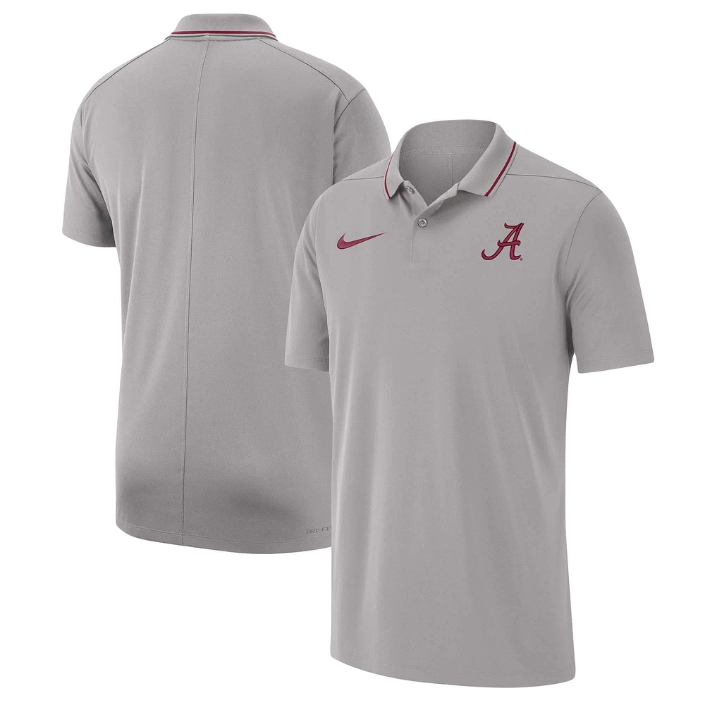 Polo Performance Nike Alabama Crimson Tide 2023 Coaches Gris Homme