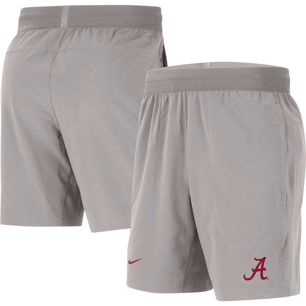 Short de performance Nike Alabama Crimson Tide Player pour homme, gris