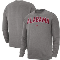 Men's Nike Heather Gray Alabama Crimson Tide Club Fleece Sweatshirt