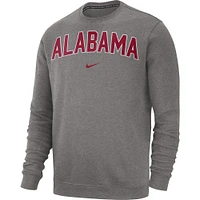 Sweat-shirt en polaire Nike Heather Grey Alabama Crimson Tide Club pour homme