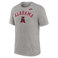 Men's Nike Heather Gray Alabama Crimson Tide Legacy Arch Tri-Blend T-Shirt