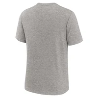 Men's Nike Heather Gray Alabama Crimson Tide Legacy Arch Tri-Blend T-Shirt