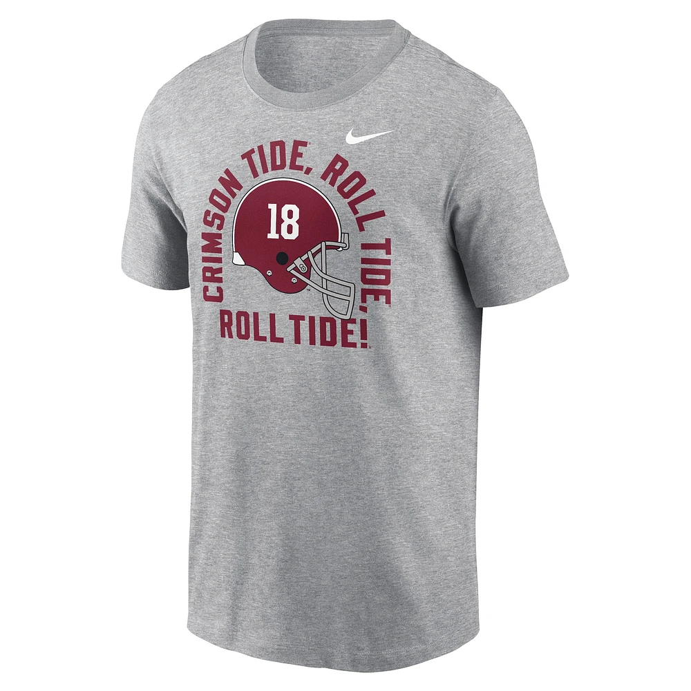 T-shirt Nike Heather Grey Alabama Crimson Tide Local Song pour homme