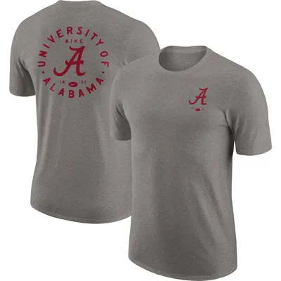 Alabama Crimson Tide Nike Logo 2-Hit Tri-Blend T-Shirt - Heather Gray