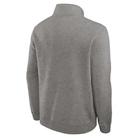Men's Nike Heather Gray Alabama Crimson Tide Primetime Club Half-Zip Pullover